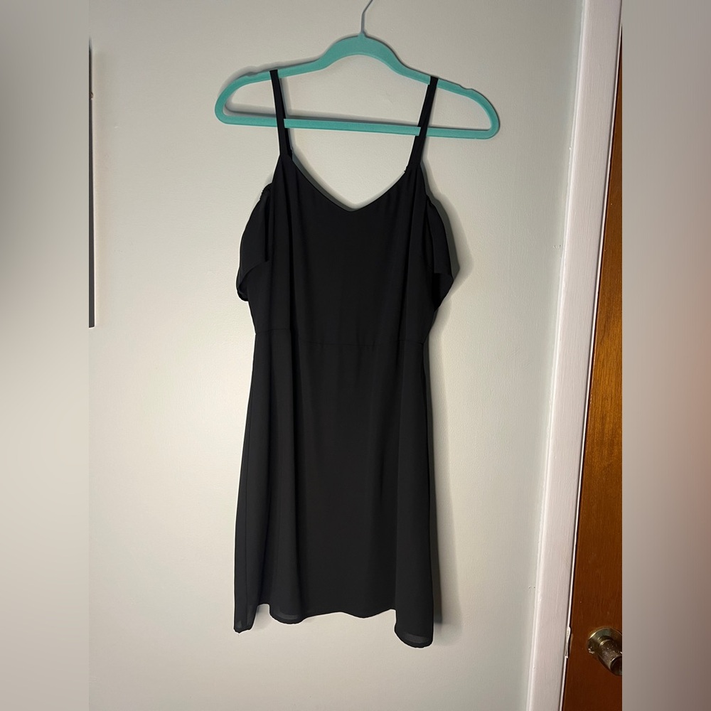 Express Black Mini Dress Cold Shoulder Women 8 Casual Party